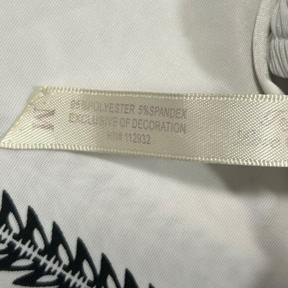 Cristina Love White Smocked Sundress Black Bandana Paisley Mandala Print Medium - Picture 7 of 7